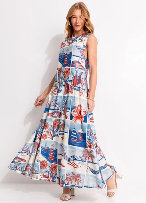 Farm - Vestido Cropped Recorte Diário de Verão Branco - FARM