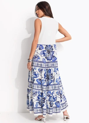 Farm - Vestido Cropped Regata Rio Tucanos Azul - FARM