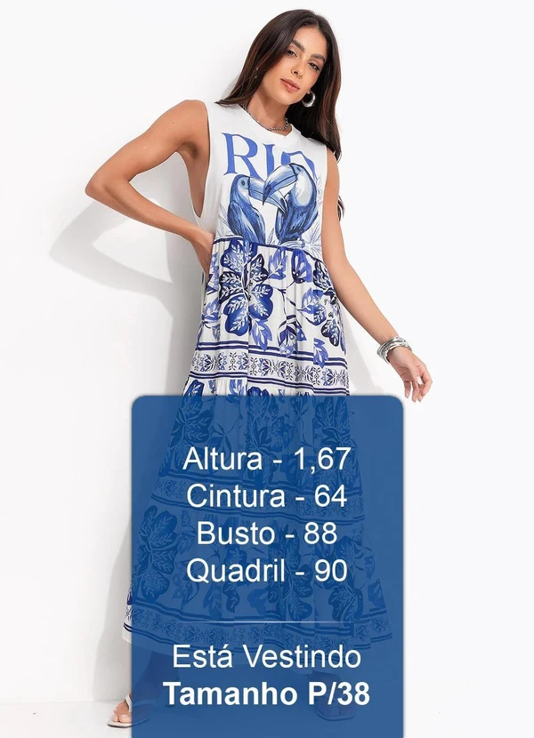 Farm - Vestido Cropped Regata Rio Tucanos Azul 6