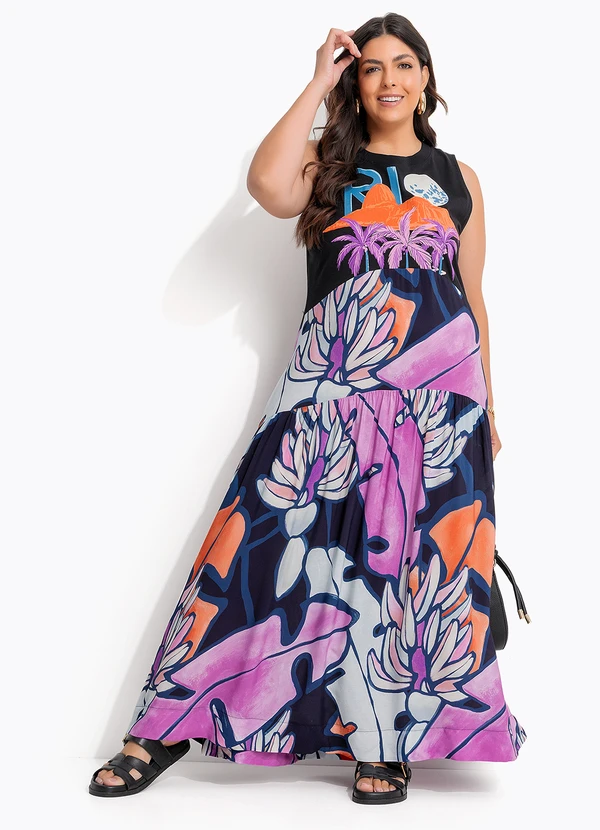 Farm - Vestido Cropped Regata Rio Vertical Azul 7