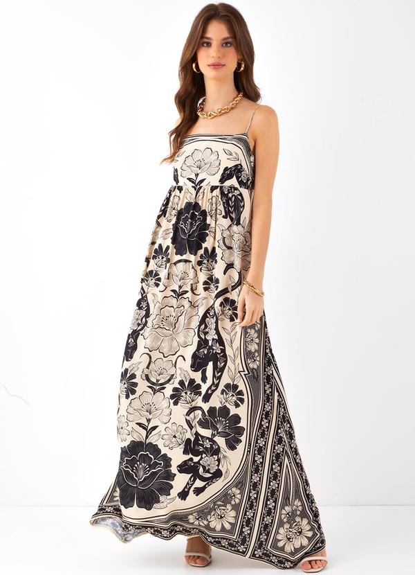 Farm - Vestido Cropped Selvática Preto