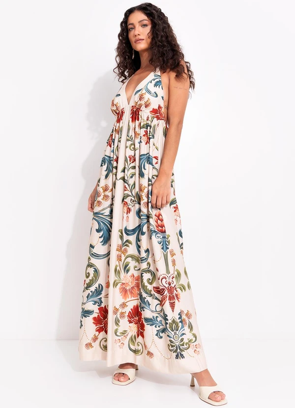 Farm - Vestido Cropped Sonho Real Bege