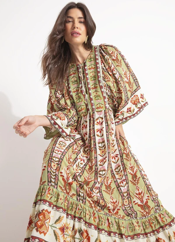 Farm - Vestido Cropped Tapete de Cor Verde 7