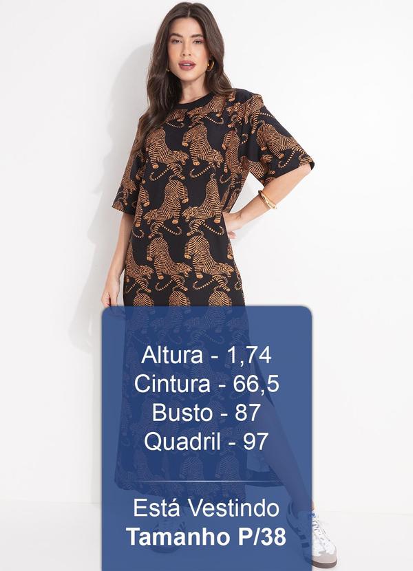 Farm - Vestido Cropped Tigres Preto 5