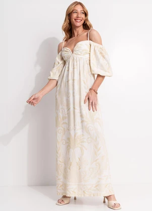 Farm - Vestido Cropped Tina Off White - FARM