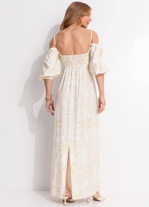 Farm - Vestido Cropped Tina Off White - FARM