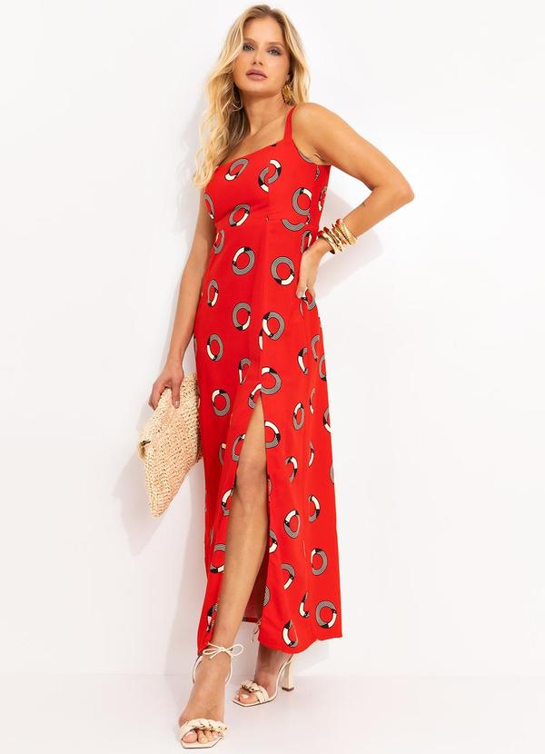 Farm - Vestido Cropped Tuca Poá Vermelho 3