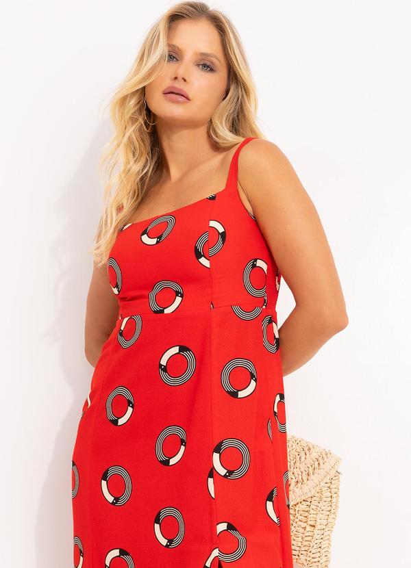 Farm - Vestido Cropped Tuca Poá Vermelho 4