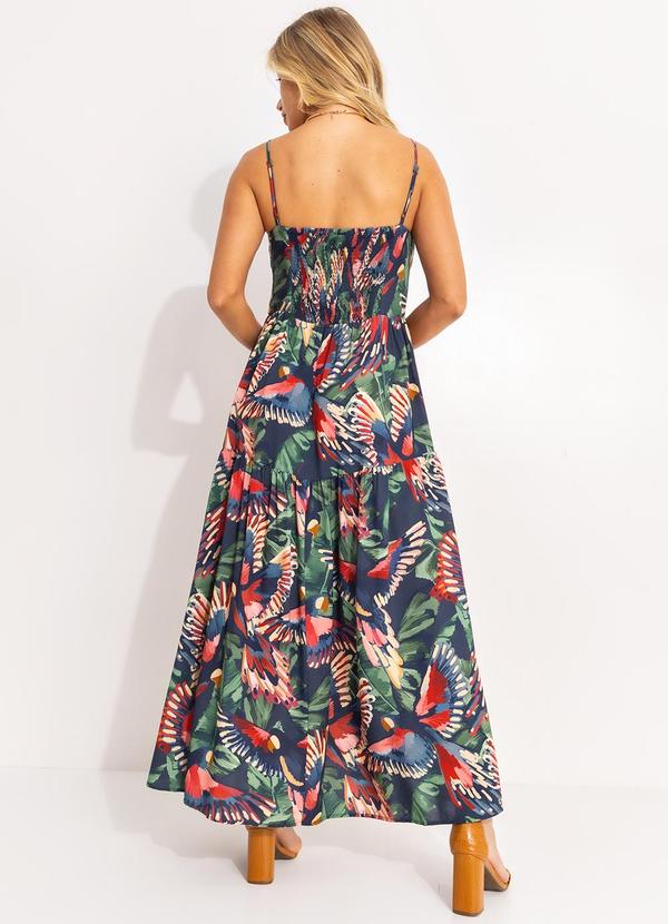 Farm - Vestido Cropped Voo dos Pássaros Azul 2