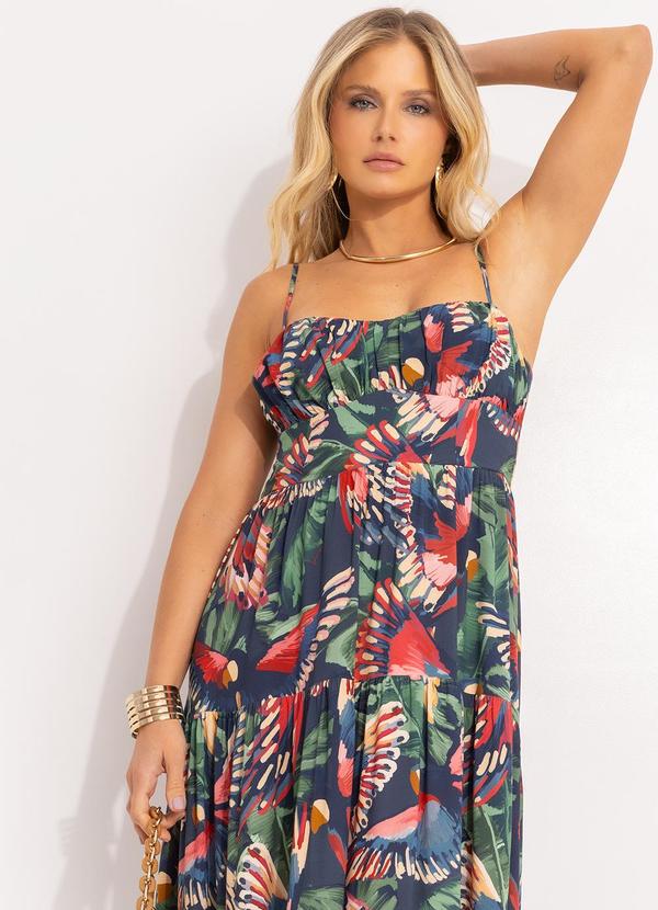 Farm - Vestido Cropped Voo dos Pássaros Azul 4