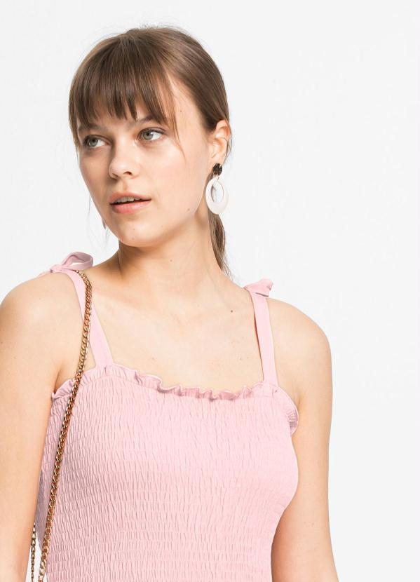 Queima Estoque - Vestido de Alça Longo Rosa Claro 3