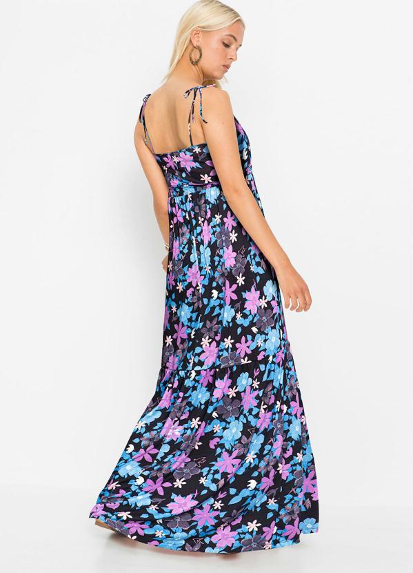 Outlet - Vestido de Alcinha Longo Floral Dark 4