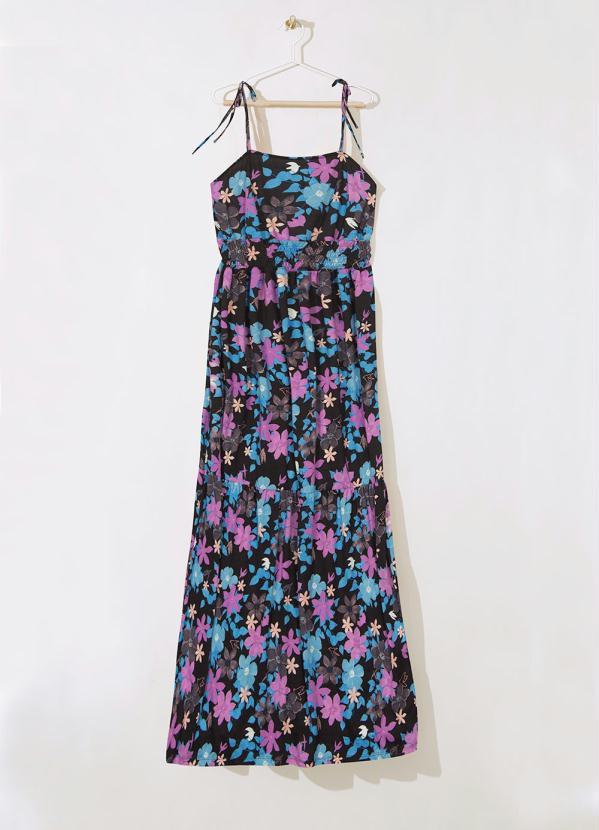 Outlet - Vestido de Alcinha Longo Floral Dark 2