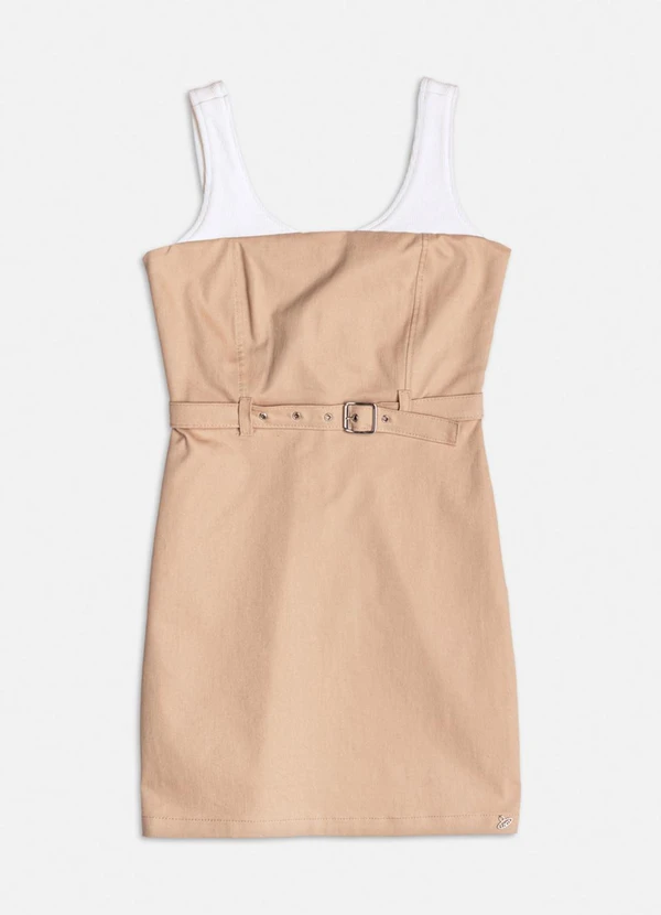 Authoria - Vestido de Sarja Bege Bege