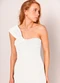 Sofie - Vestido de um Ombro Só em Alfaiataria Branco - variação: Branco