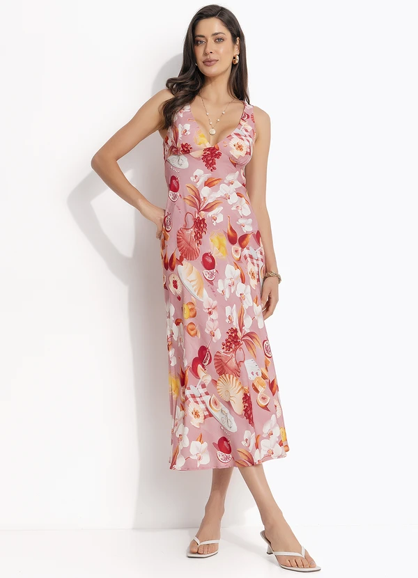 Farm - Vestido Decote Afrodite Rosa Jambo Rosa 3