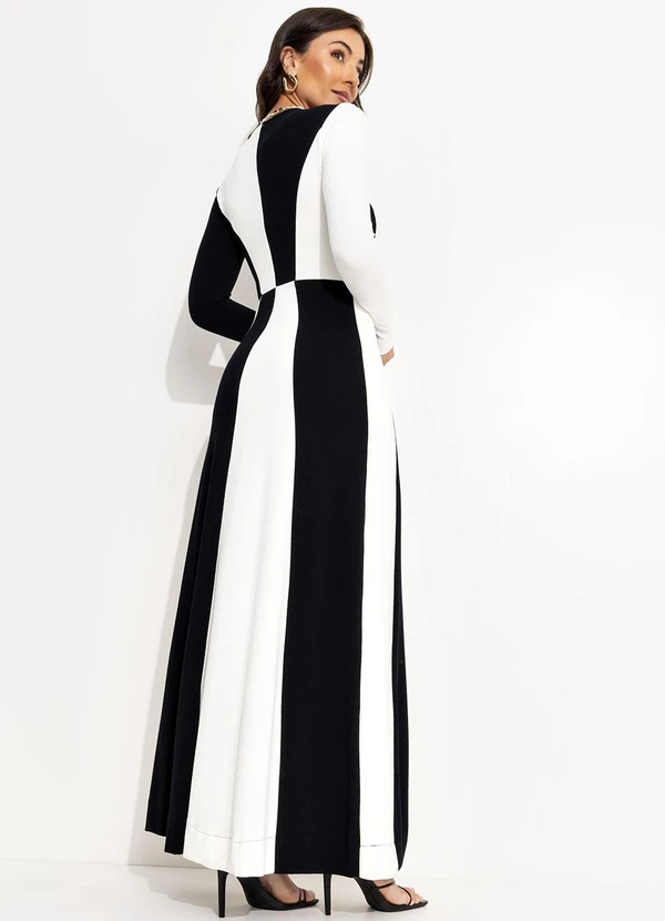 Farm - Vestido Decote Crepe Preto 2