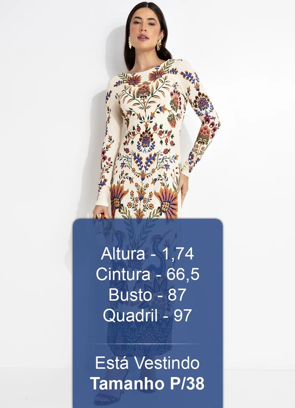 Farm - Vestido Decote U Costa Jardim Maravilhoso Bege 5