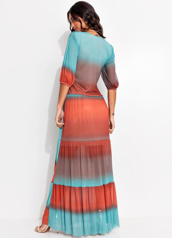 Quintess - Vestido Degradê Tie Dye em Tule 2