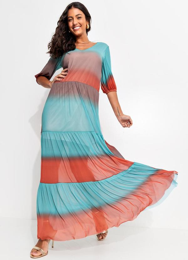 Quintess - Vestido Degradê Tie Dye em Tule 3