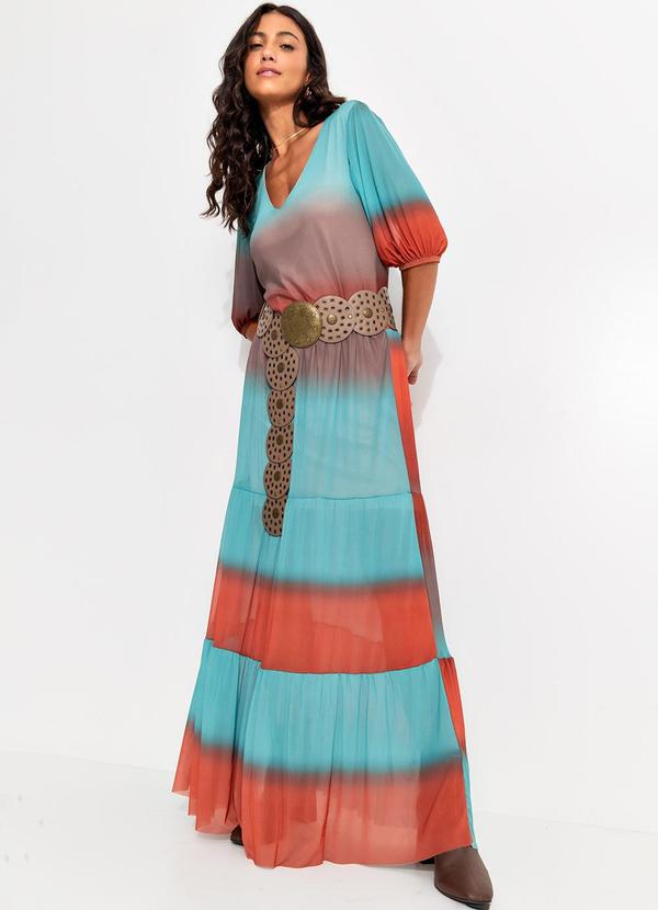 Quintess - Vestido Degradê Tie Dye em Tule 4