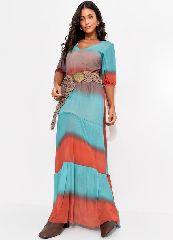 Quintess - Vestido Degradê Tie Dye em Tule 5