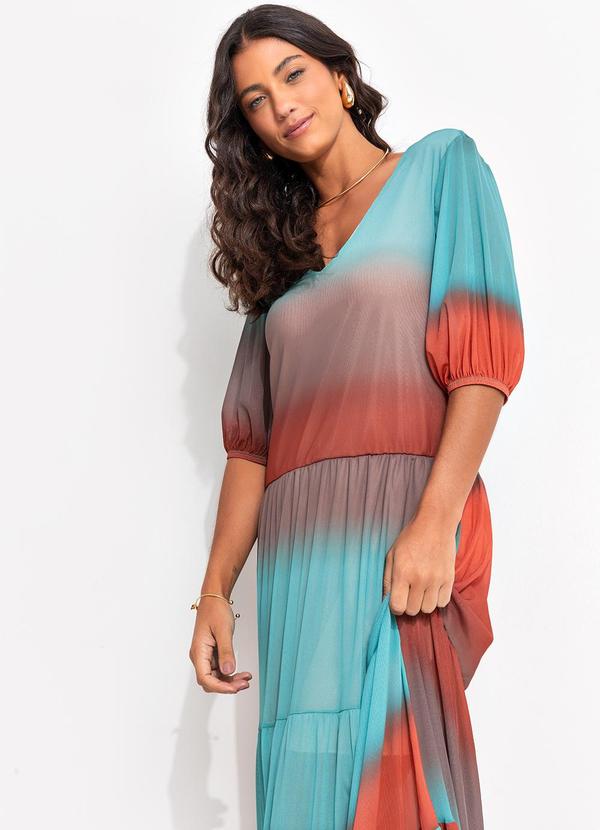 Quintess - Vestido Degradê Tie Dye em Tule 6