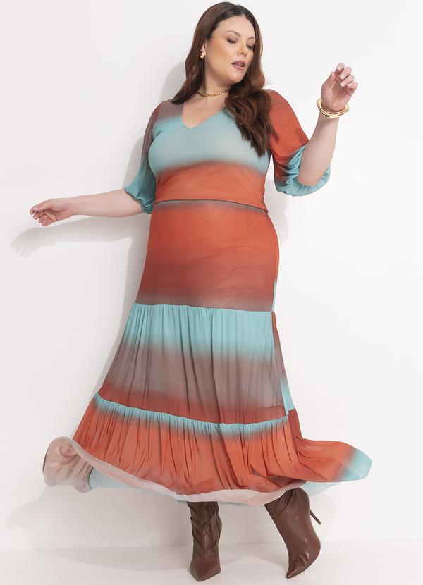 Quintess - Vestido Degradê Tie Dye em Tule 7