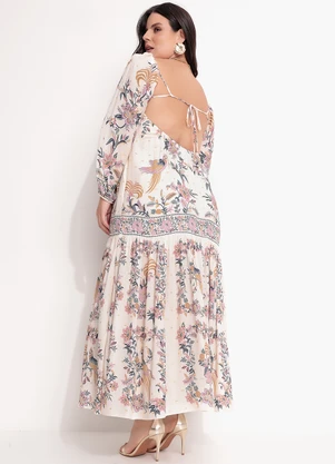 Farm - Vestido Delicadeza Boho Bege - FARM