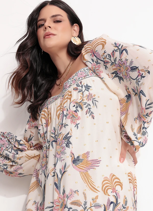 Farm - Vestido Delicadeza Boho Bege 12