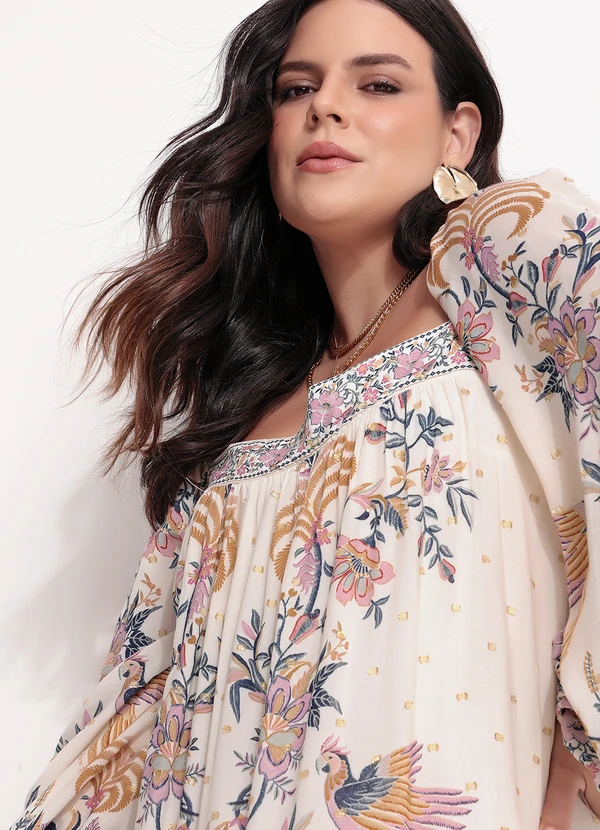 Farm - Vestido Delicadeza Boho Bege 13