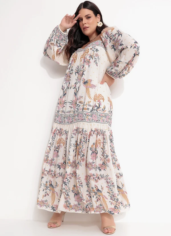 Farm - Vestido Delicadeza Boho Bege 7