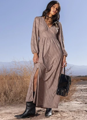 Quintess - Vestido  em Malha Jacquard Texturizada - QUINTESS