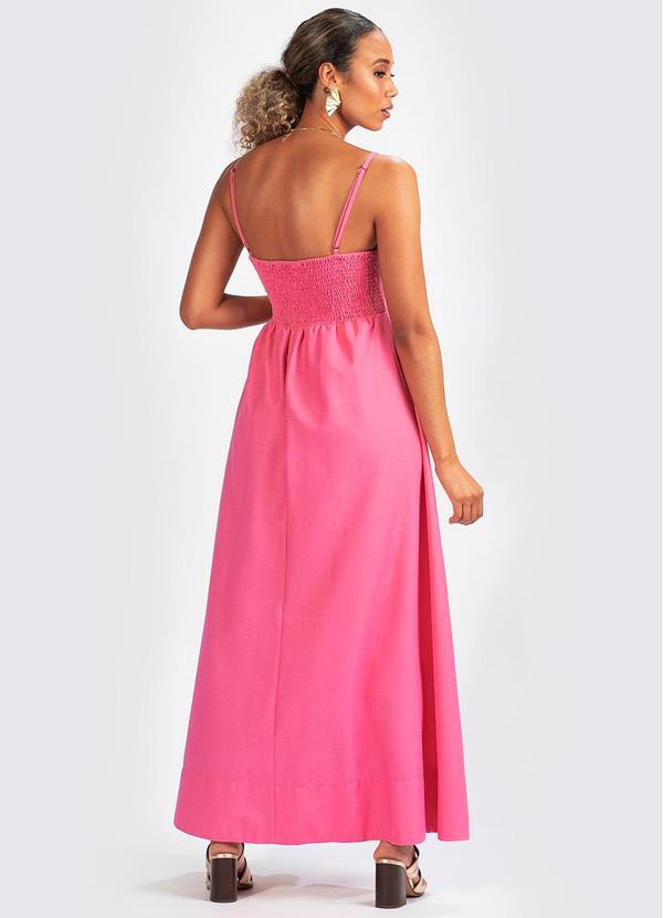 Farm - Vestido em Viscolinho Rosa 2