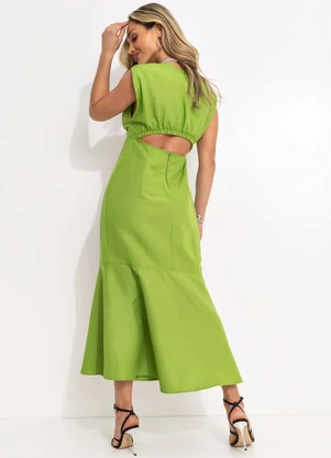 Colcci - Vestido em Viscolinho Verde - COLCCI
