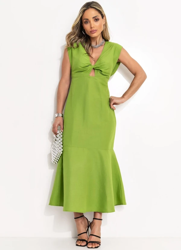 Colcci - Vestido em Viscolinho Verde