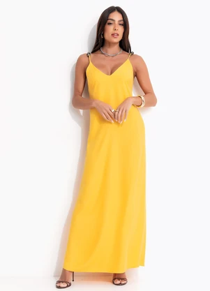 Colcci - Vestido em Viscose Amarelo - COLCCI