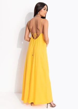 Colcci - Vestido em Viscose Amarelo - COLCCI