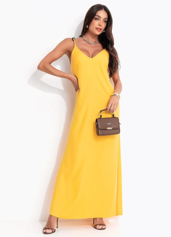 Colcci - Vestido em Viscose Amarelo 3