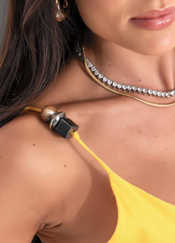 Colcci - Vestido em Viscose Amarelo 8