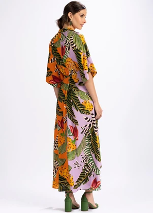 Farm - Vestido em Viscose Festa de Banana Verde - FARM