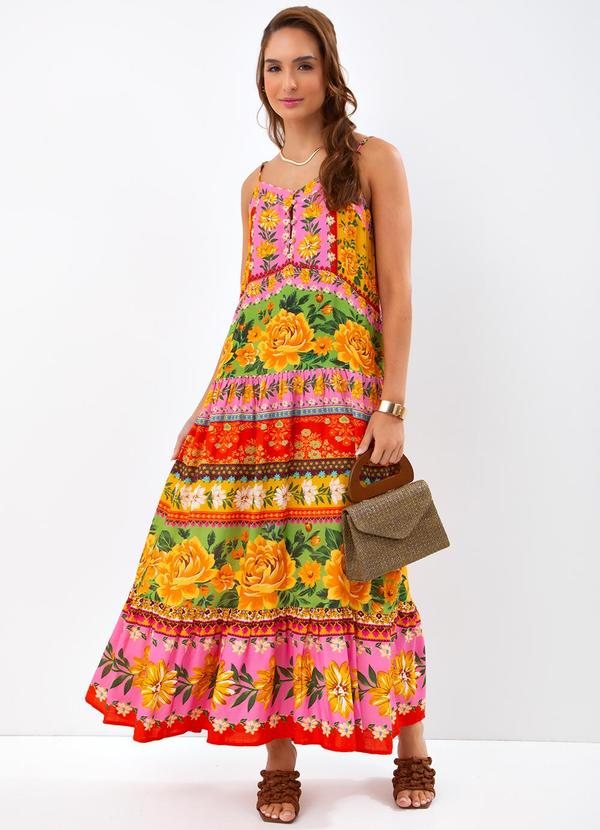 Farm - Vestido em Viscose Flori Estampado