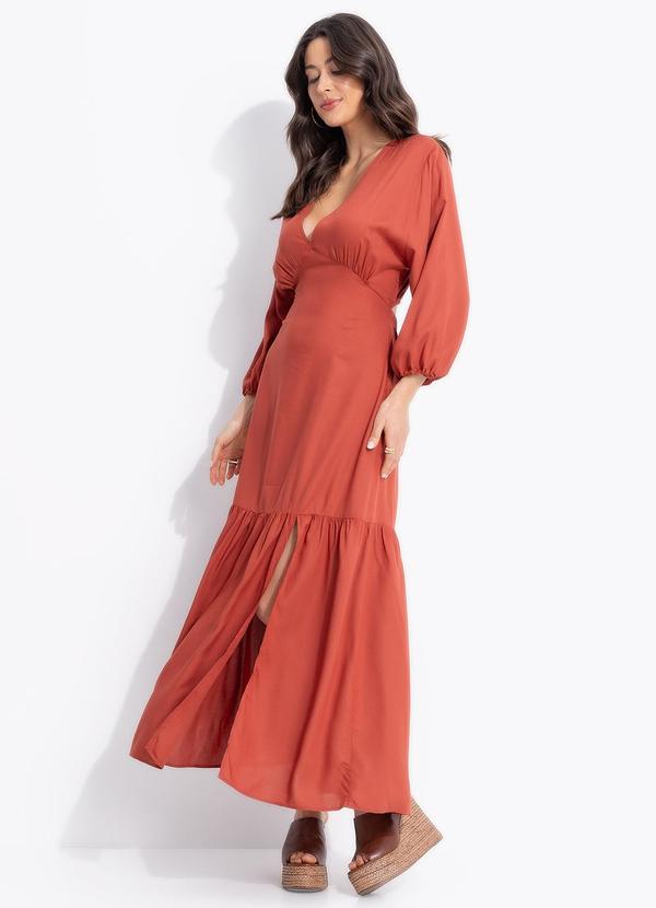 Colcci - Vestido em Viscose Marrom
