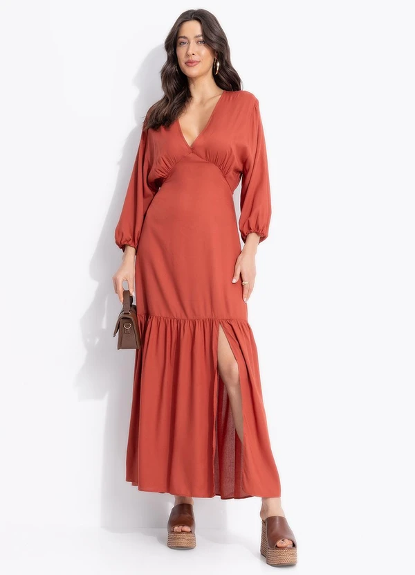 Colcci - Vestido em Viscose Marrom 3