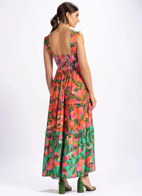 Farm - Vestido em Viscose Papaya Laranja 2