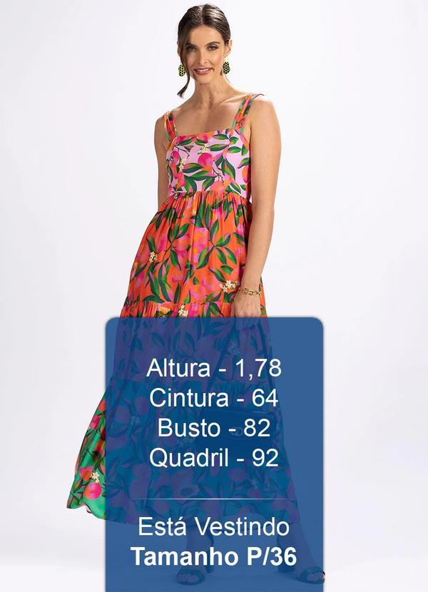 Farm - Vestido em Viscose Papaya Laranja 5