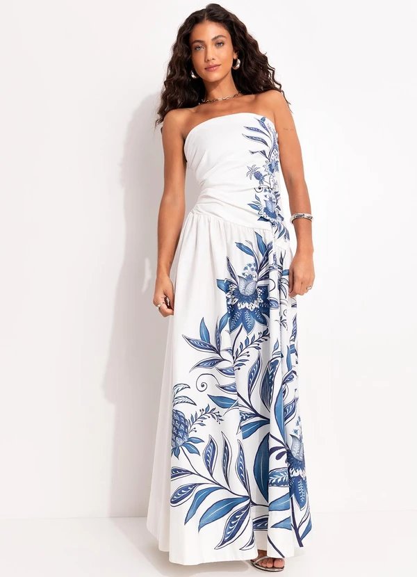 Farm - Vestido Engenharia Nina Bege