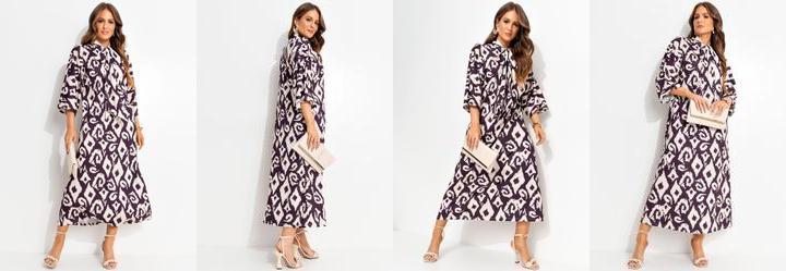 Vestido tnico Bicolor em Malha Fria