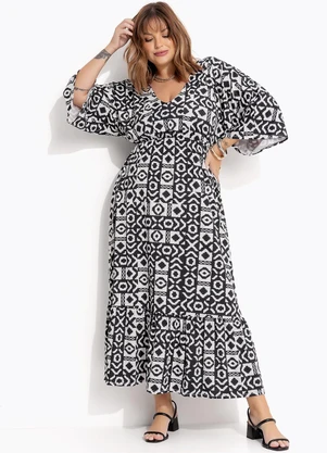 Marguerite - Vestido Étnico em Malha Fria - MARGUERITE