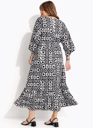 Marguerite - Vestido Étnico em Malha Fria - MARGUERITE